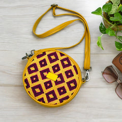 Round Sling bag (Yellow)