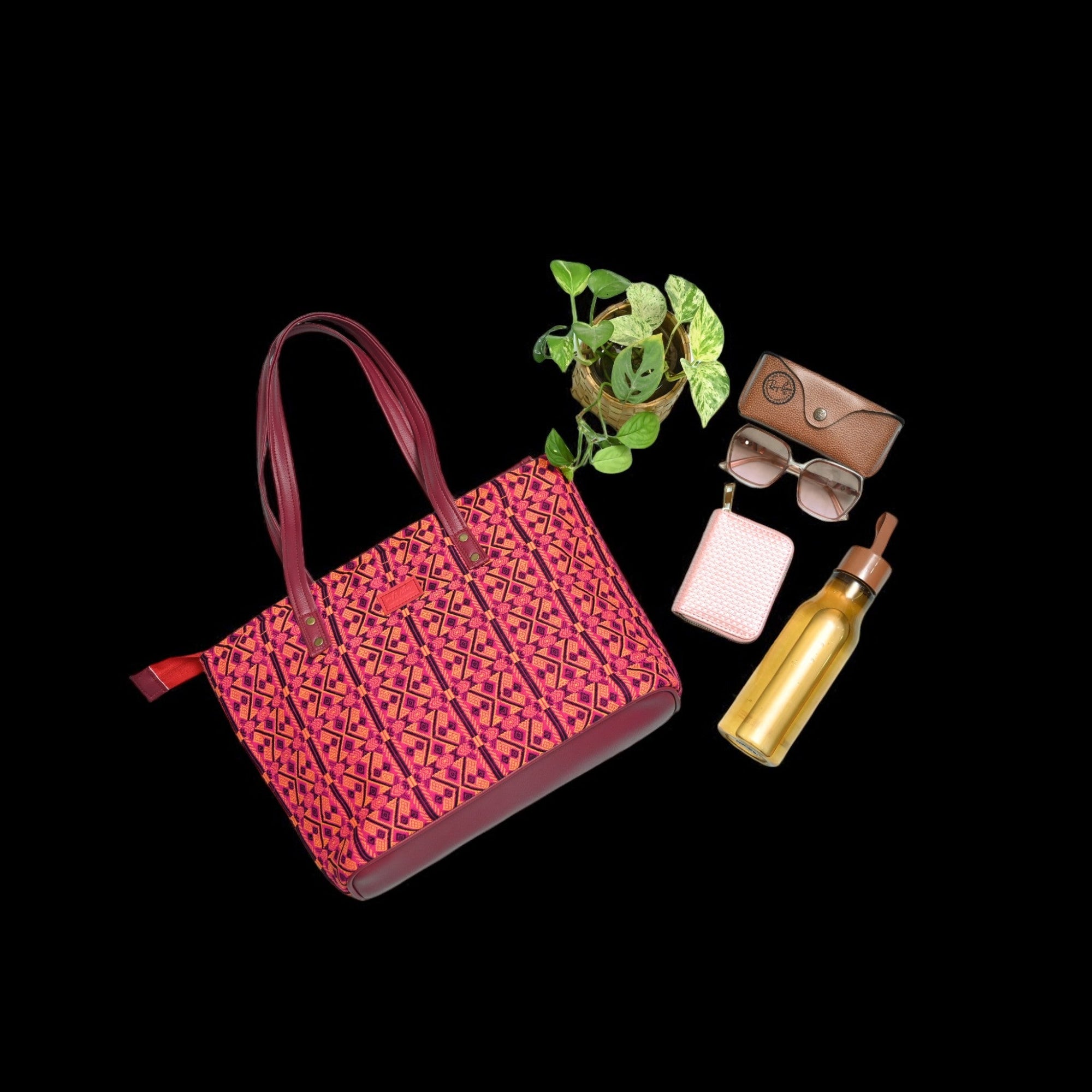 The Artisan Pink & Red Handbag