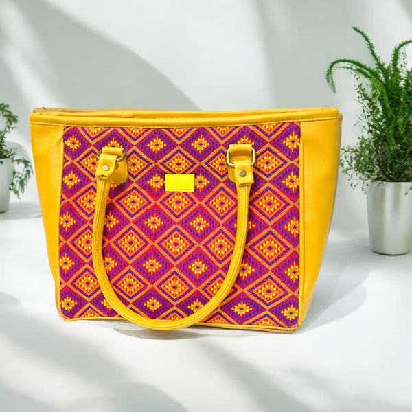 Vibrant Elegance Tote (Mustard Yellow)