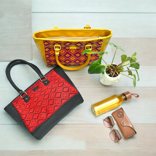 Vibrant Elegance Tote (Mustard Yellow)