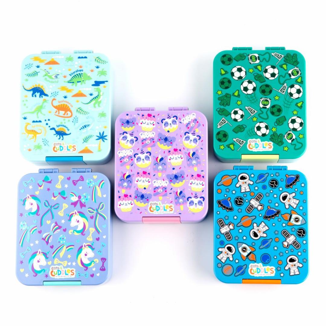 Bento Buddy Transfer Proof 4 Compartment Lunch Box 600ml (Space)