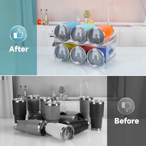 2 Layer Transparent Water Bottle Organizer