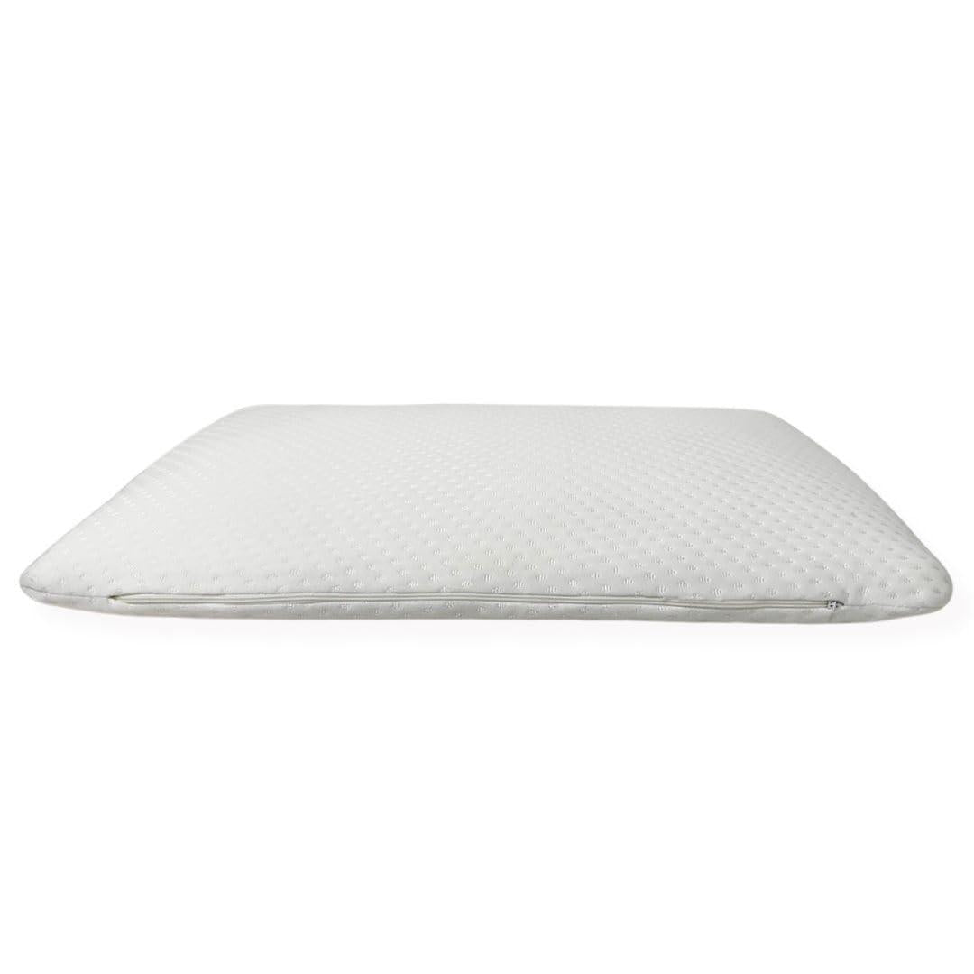 Premium orthopedic memory foam pillow with a white textured cover, providing ultimate comfort and relief for neck and back pain.