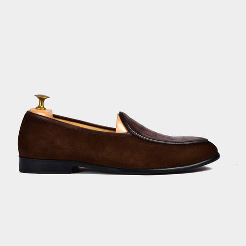 Arno Loafers | Brown Suede With Precious Leather