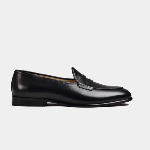 Arno Loafers | Black Patina With Grand Penny