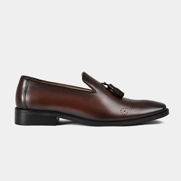 Vincenz Brown Leather Loafers