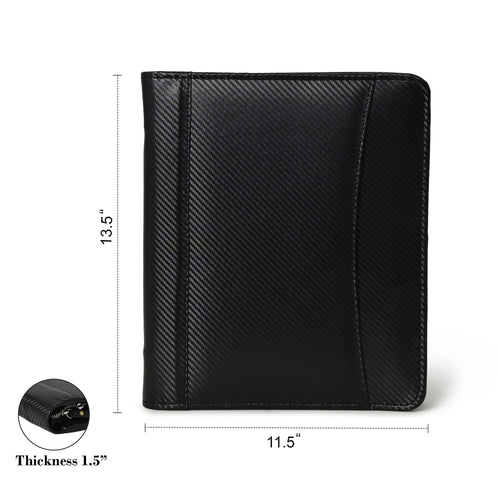 Top Grain Leather Business Portfolio Document Organizer with Writing Pad