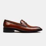 Side view of James Brown Leather Loafers, showcasing the rich brown leather and classic loafer design.