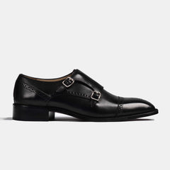 Aldrich Black Monk Leather Monk Straps