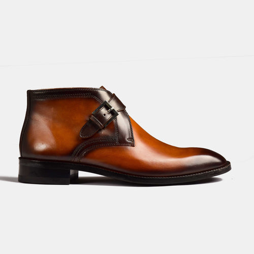 Nicholas Tan Single Monk Boot Leather Boots