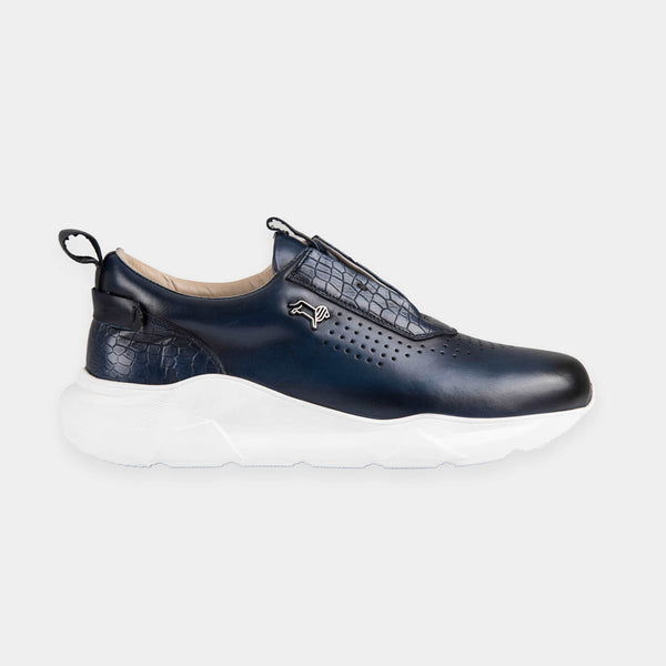 Arine Blue | Leather Sneakers