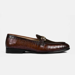 Azura Brown Leather Loafers