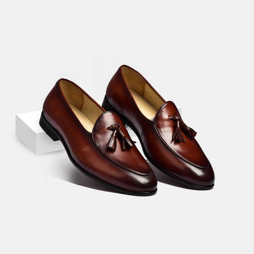 Arno Loafers | Brown Patina With Classic Tassels