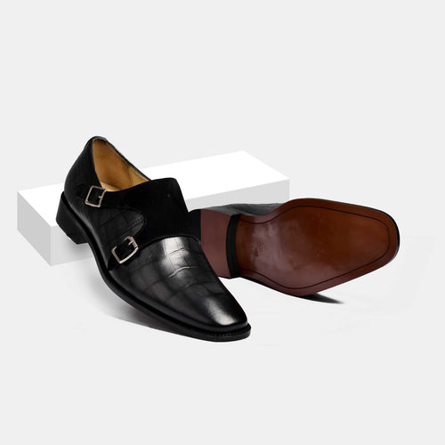 Nathan Roy Leather Monk Straps