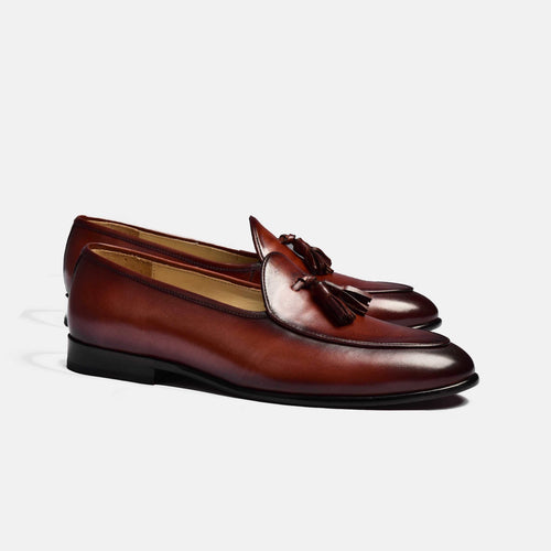 Arno Loafers | Brown Patina With Classic Tassels