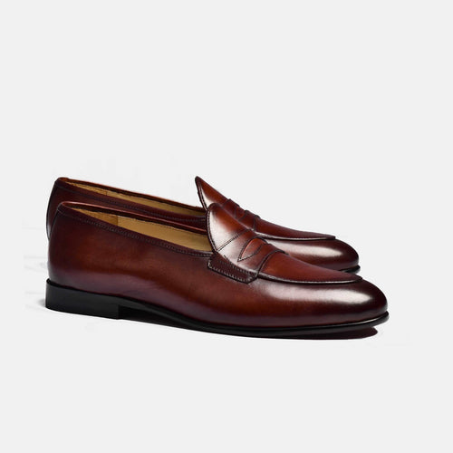 Arno Loafers | Brown Patina With Grand Penny