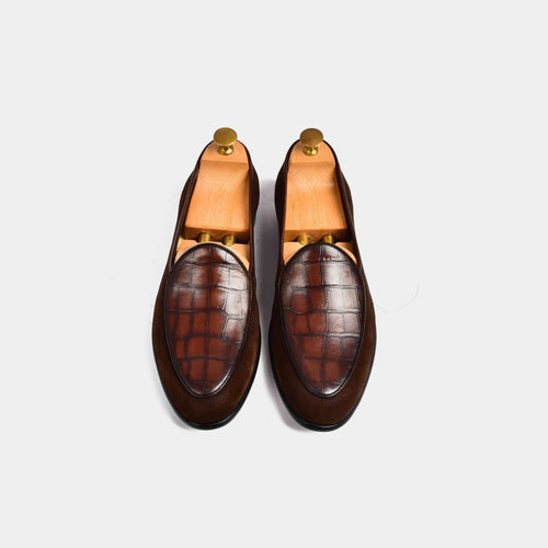 Arno Loafers | Brown Suede With Precious Leather