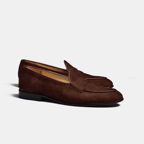 Arno Loafers | Brown Suede With Grand Penny