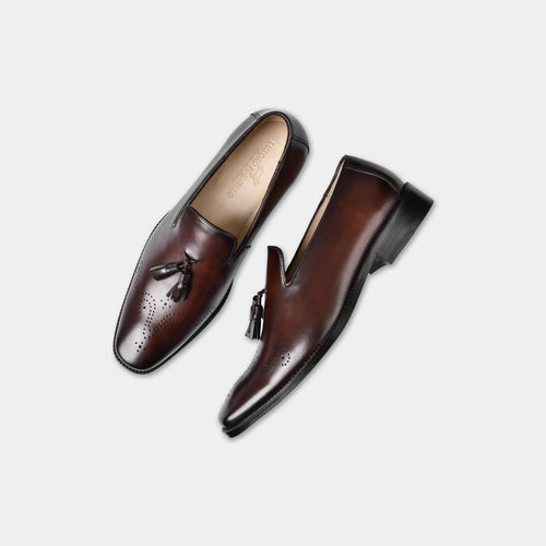 Vincenz Brown Leather Loafers