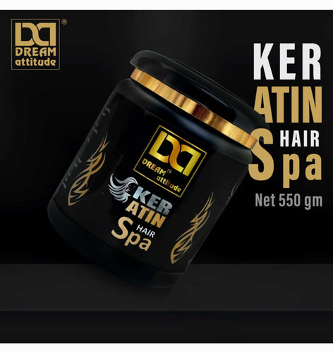 Keratin Hair Spa, Deep Conditioning Treatment, Restores Shine and Strength, Rejuvenates Damaged Hair, Suitable for All Hair Types, Premium Quality (550ml)