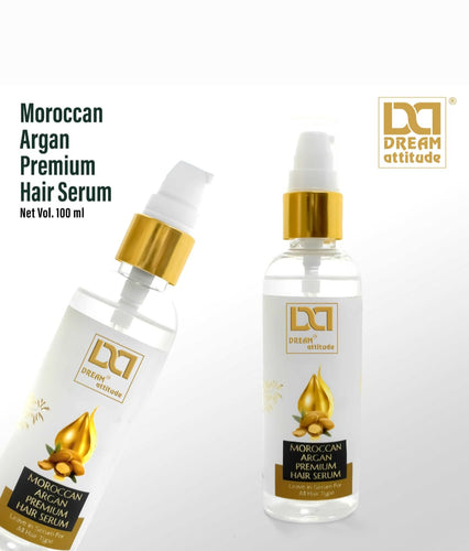 Moroccan Argan Premium Hair Serum, Nourishing and Frizz-Control Formula, Adds Shine and Smoothness, Strengthens and Revitalizes Hair, Suitable for All Hair Types (100ml)