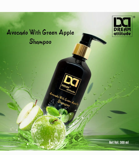 Avocado with Green Apples Shampoo, Nourishing and Hydrating Formula, Strengthens and Softens Hair, Suitable for All Hair Types, Premium Quality (300ml)