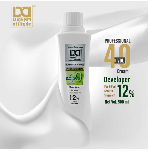 40% Developer Hair Cream, Professional Strength Cream for Hair Color, Activates and Enhances Color Results, Suitable for All Hair Types (500g)