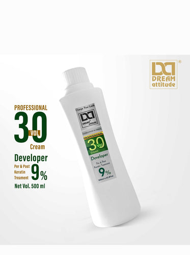 30% Developer Hair Cream, Professional Strength Cream for Hair Color, Activates and Enhances Color Results, Suitable for All Hair Types (500g)