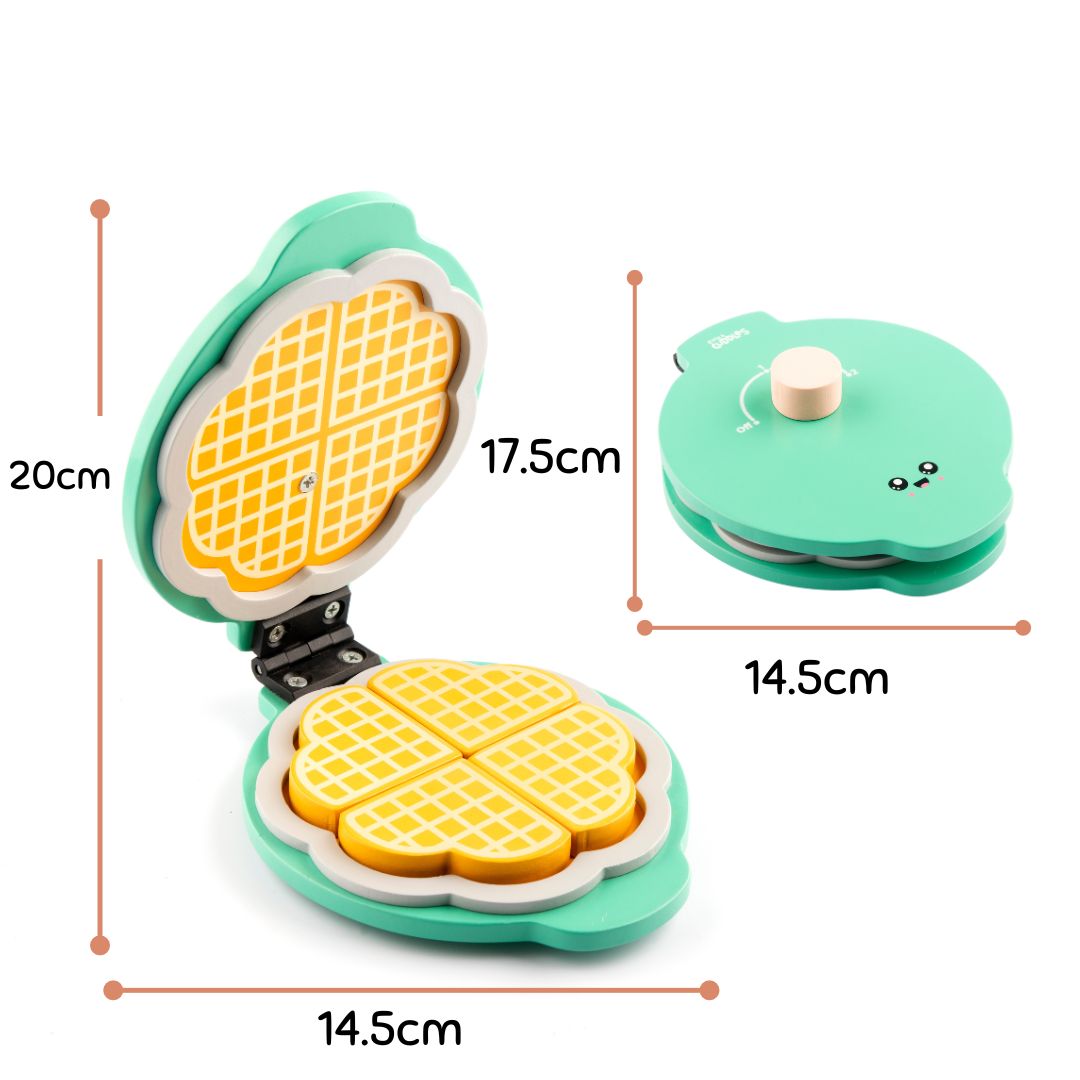 Cots and Cuddles Premium Quality Wooden Waffle Maker Toy for Kids